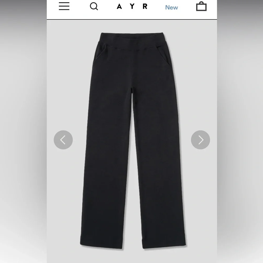 AYR High Hopes Black Wide Leg Women's Pants, XL (S and R Lengths Available) - Picture 5 of 13